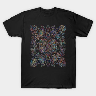 A symmetrical curvy lined design in stained glass coloring T-Shirt